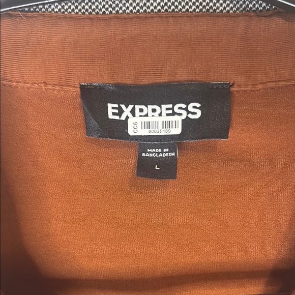 Express Men's Brown polo Shirt Large - Picture 2 of 5
